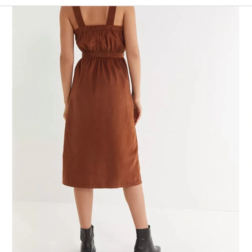 Brown Suede Button-Down Dress - Picture 2 of 8